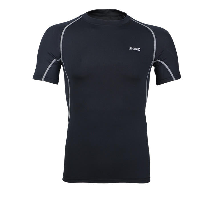 Breathable Quick-Dry Outdoor Cycling Jersey - Short Sleeve, Elastic, Tight Fit Bicycle Clothes