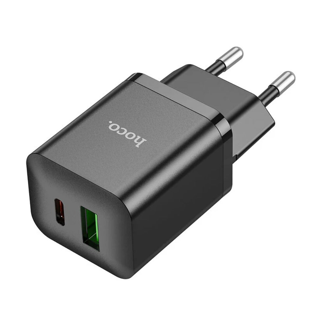 20 W Dual Port USB PD+QC3.0 Schnellladegerät EU-Stecker für iPhone, iPad, Huawei, Xiaomi