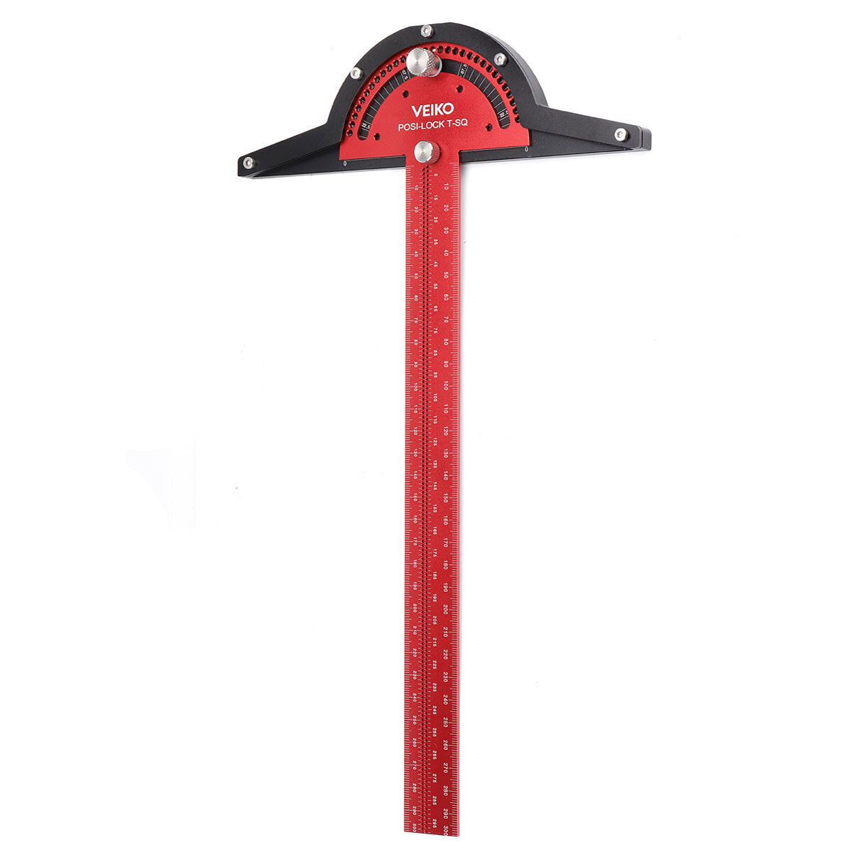 Aluminum Alloy 300mm T Square Ruler for Woodworking - Angle Measure Tool