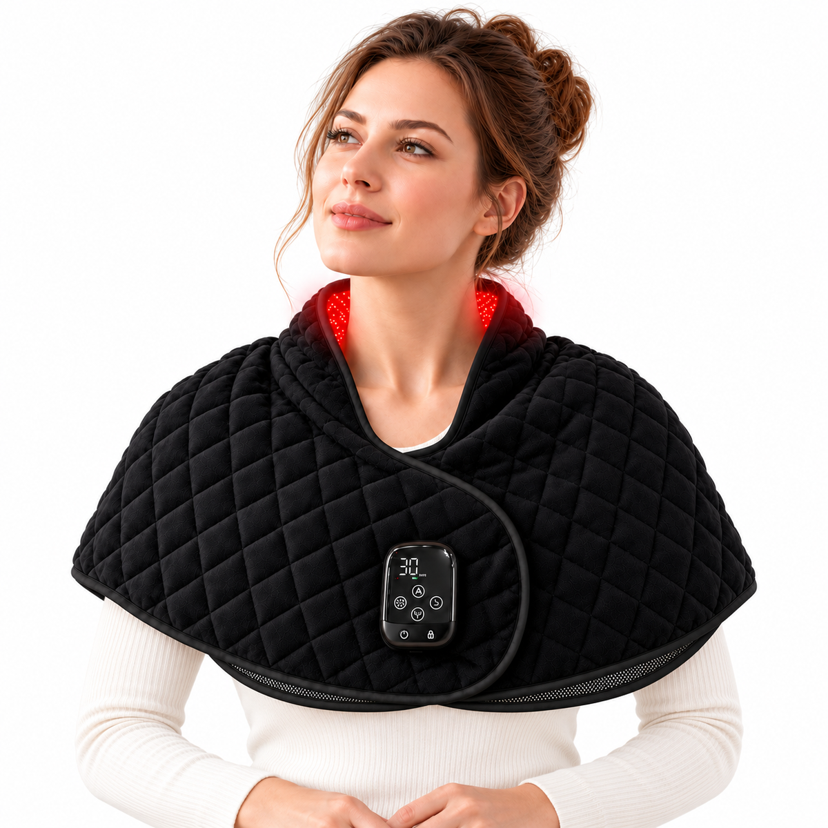7HW MantleHug Cordless Red Light Cape for Stiff Neck & Shoulders