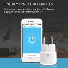 16A Mini Smart Plug WiFi Socket FR Type, Power Monitor, Wireless Control, Alexa & Google Home Compatible