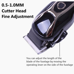 LCD Digital Display Electric Hair Clipper with Oil Head Scissors for Adults