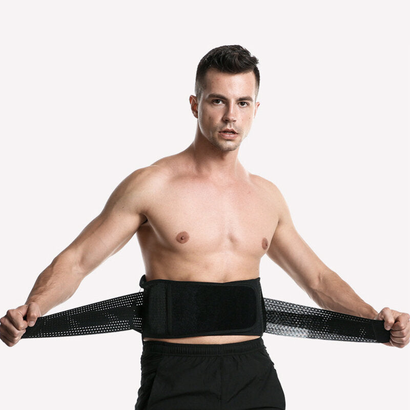 Adjustable Waist Support Belt with Heat Compression, Lumbar Brace, and Steel Plate for Squats and Intervertebral Disc Protection