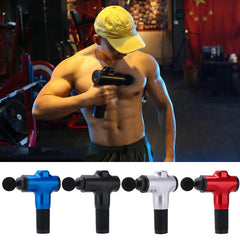 2500mAh Electric Percussion Massage Gun - 6 Gears, Low Noise, 4 Heads for Muscle Therapy and Body Vibration