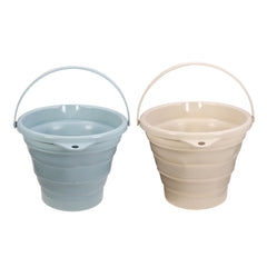 10L Portable Folding Silicone Bucket for Laundry, Storage, Outdoor Fishing - Round, Compact, and Durable