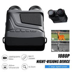 5x Digital Zoom Infrared Night Vision Binoculars 1080p, 300m Range for Outdoor Camping