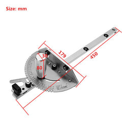 0-90 Degree 450mm Miter Gauge Sawing Ruler for Table Saw Router Woodworking Tool