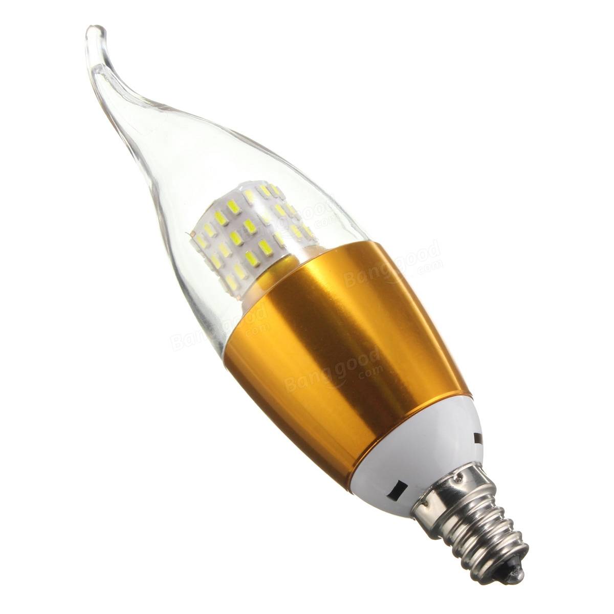 E27 E12 E14 7W SMD 3014 LED Candle Light Lamp, 470LM, Warm White/White, Non-Dimmable, AC 85-265V