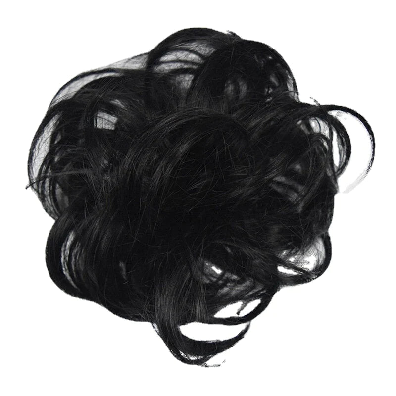 7 Colors Wavy Curly Messy Hair Bun Extensions - Donut Chignons Hairpiece Wig