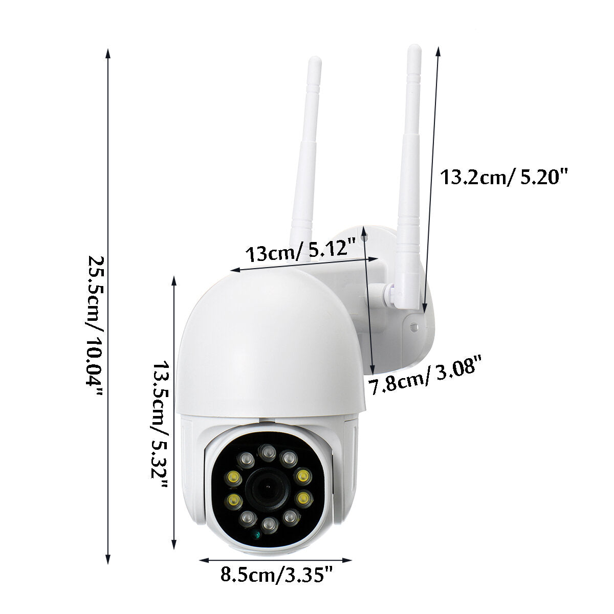 1080P 360 Degree Wireless WiFi IP Security Camera with PIR Alarm and Remote Monitoring