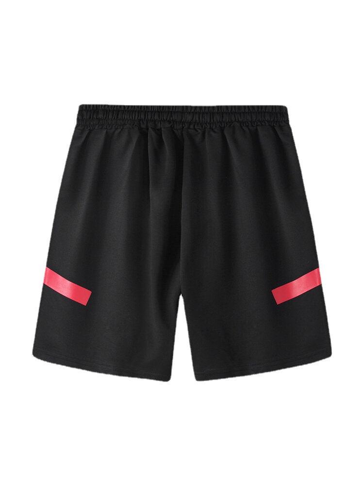 Men's Black Sport Shorts with Drawstring and Pockets