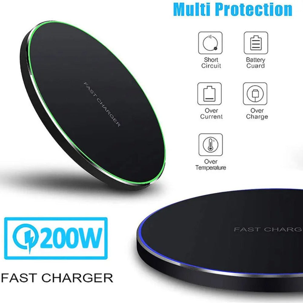 100W Fast Wireless Charger for iPhone, Samsung, Xiaomi, Huawei - Induction Charging Pad