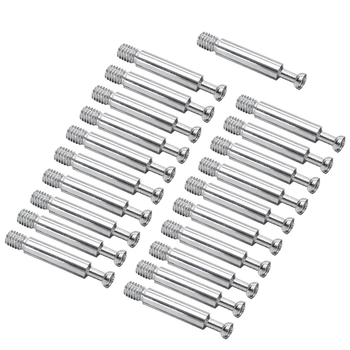 20PCS 3-in-1 Eccentric Wheel Connecting Piece Screw Nut Kit for Dowel Jig Furniture Wardrobe Connection