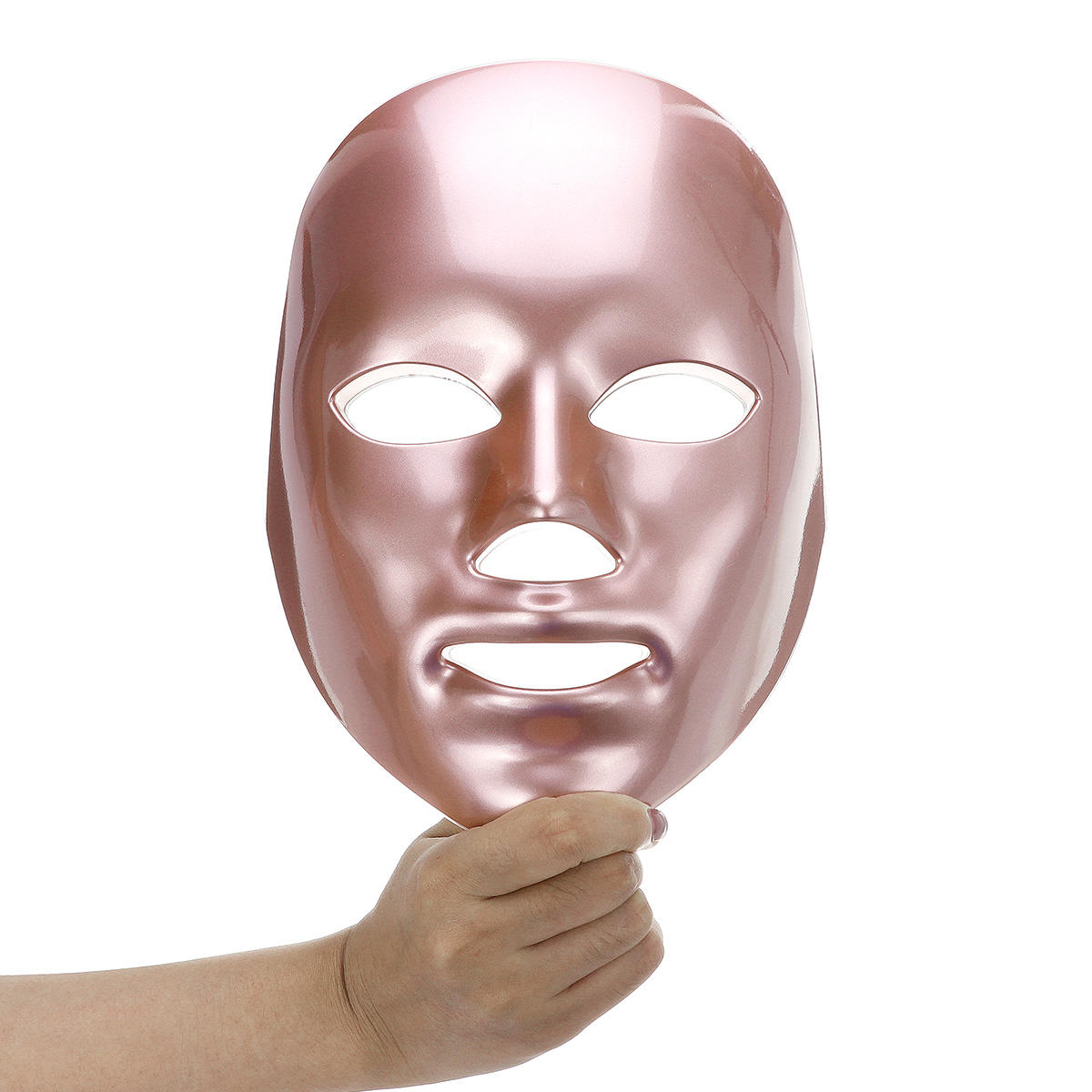 Roségoldene 7-Farben-LED-Licht-Photonen-Gesichtsmaske - Schönheitsgerät für Photonentherapie und -behandlung