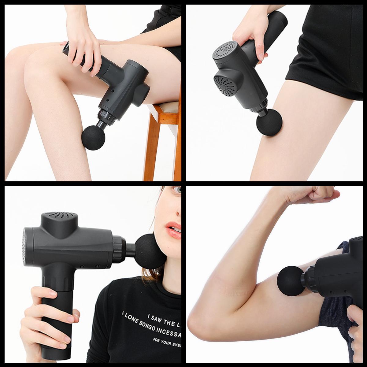 3-Speed Electric Percussion Massager - 4200r/min, 6 Heads, Muscle Relief & Relaxation Therapy Device