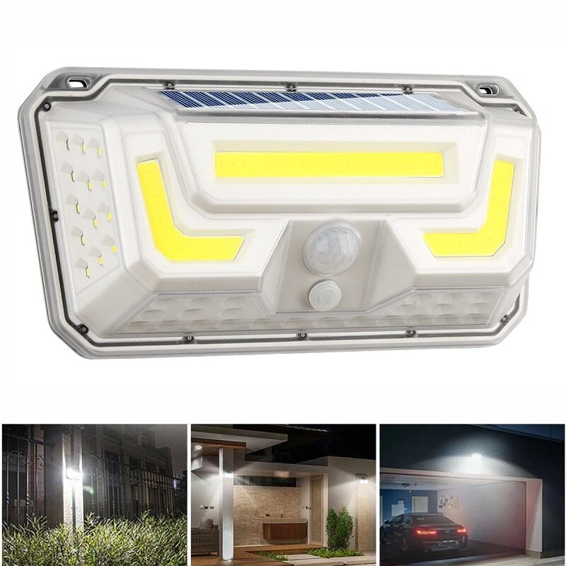 44COB+50LED Solar Lights, IP67 Wall Light, 3 Modes, 270 Degree Wide Angle, Motion Sensor Security Night Light