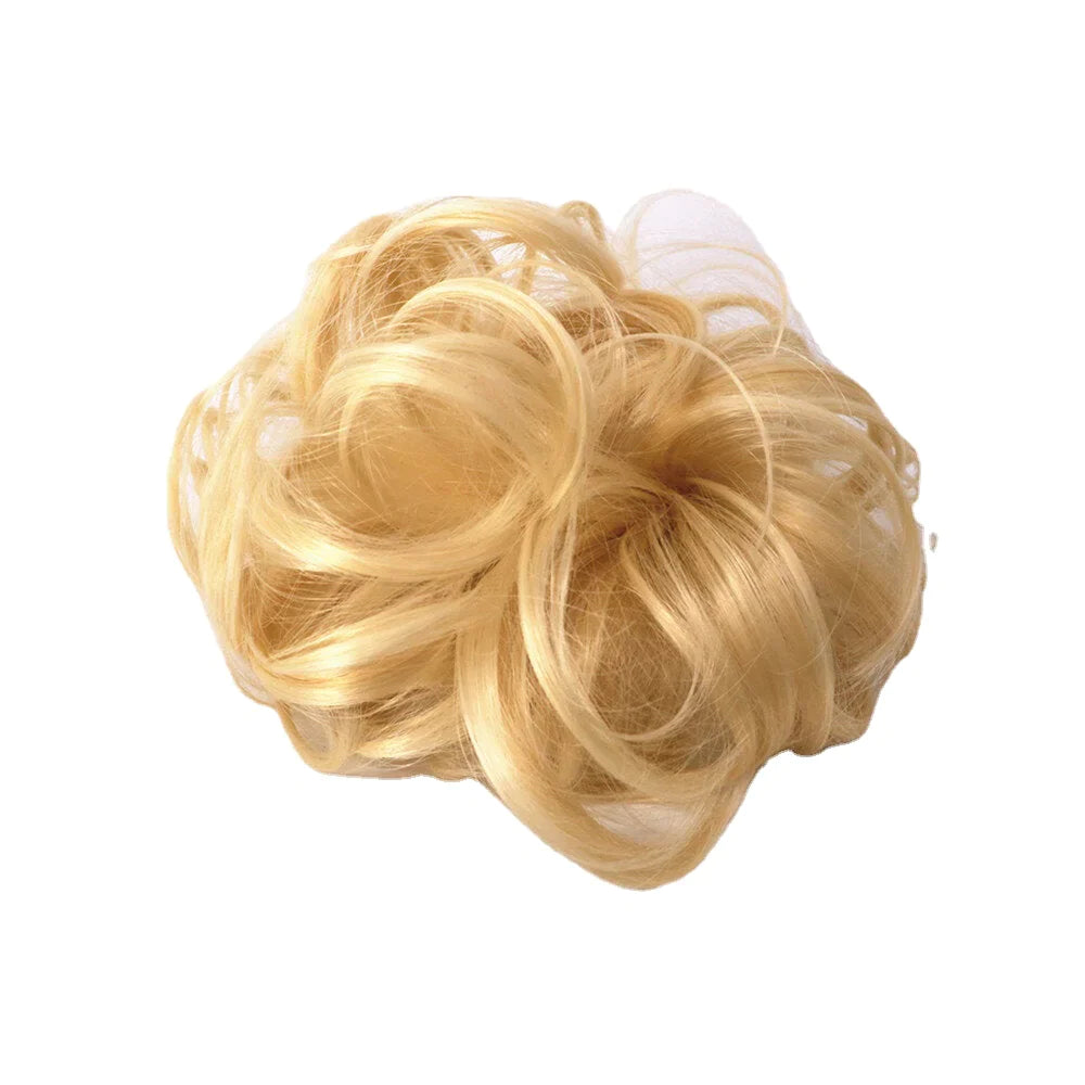 7 Colors Wavy Curly Messy Hair Bun Extensions - Donut Chignons Hairpiece Wig