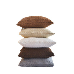 100% Cotton Knit Cushion Covers - Decorative Stretchable Pillow Cases for Living Room, Car, Office