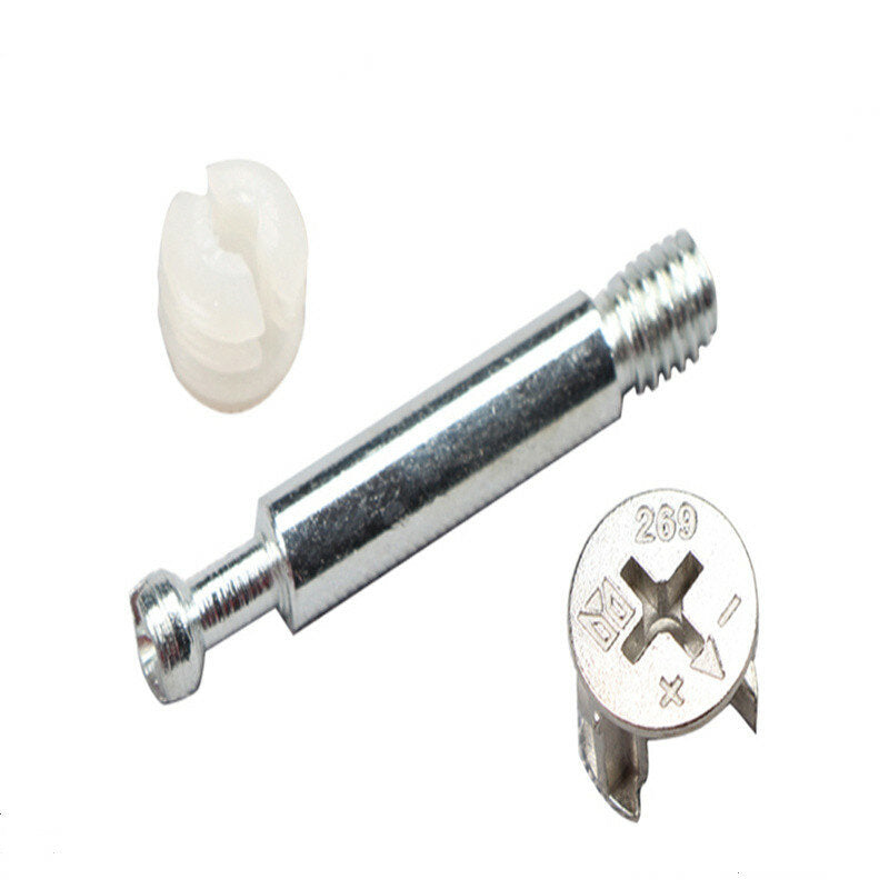 20PCS 3-in-1 Eccentric Wheel Connecting Piece Screw Nut Kit for Dowel Jig Furniture Wardrobe Connection