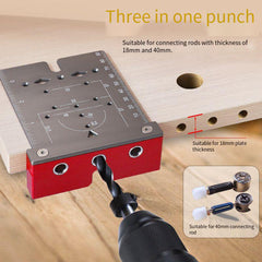 35mm Hinge Jig for Door Cabinets - Concealed Hinge Hole Template, Aluminium Alloy Drill Guide Locator Tool