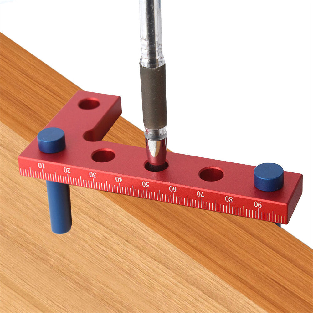 Compact Aluminum Alloy Center Finder Tool - 50x100mm Mini Square Ruler