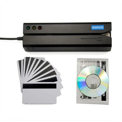 USB Card Magstripe Reader Writer with Built-in Adaptor for Windows MSR206 MSR X6 MSRX6BT