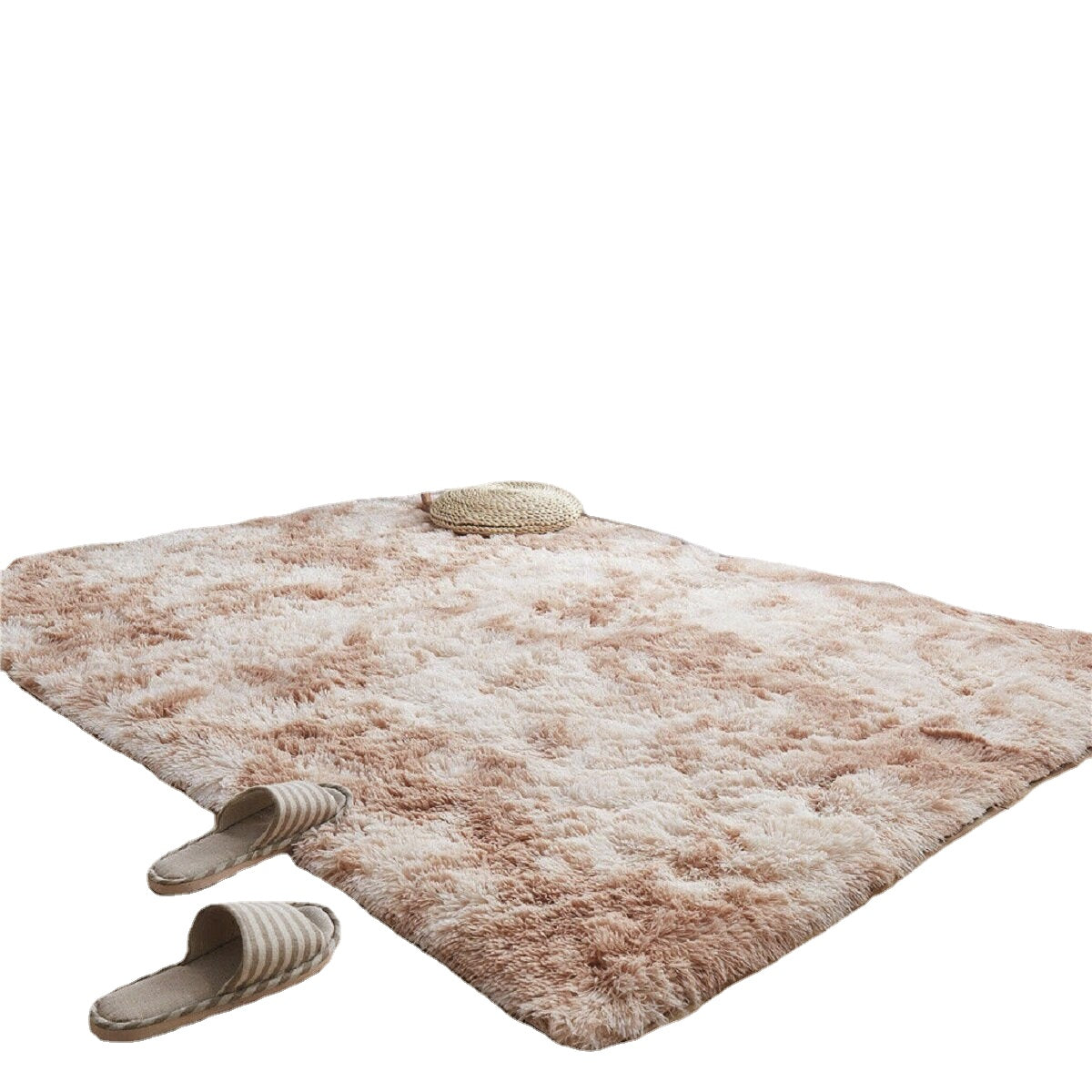 160x200CM Multi-color Tie Dye Plush Carpet - Anti-slip, Faux Fur, Water Absorbent Area Rug