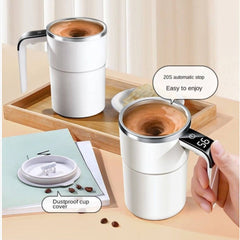 380ML Electric Stirring Coffee Mug - IP67 Waterproof, BPA-Free, Rechargeable, Automatic Magnetic Stirring for Tea and Coffee