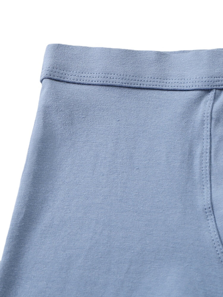 Bequeme nahtlose Boxershorts aus Baumwolle im Multipack mit 3D-U-Beutel – Unifarben