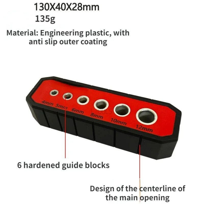 4mm-12mm Pocket Hole Doweling Jig: Self-Centering Vertical Drilling Guide & Hole Locator for Woodworking