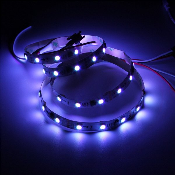 1M 9.6W DC 12V WS2811 48 SMD 5050 RGB LED Strip Light - Individually Addressable & Flexible