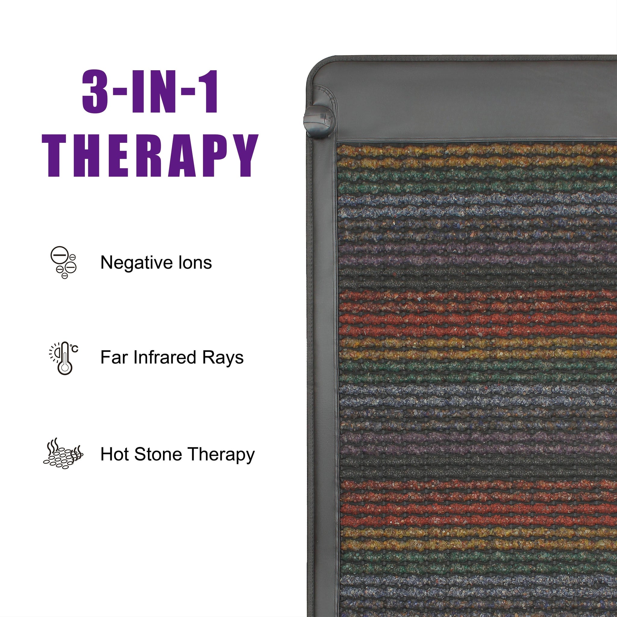 Premium PEMF & Amethyst Heat Mat | Infrared Therapy for Back Pain & Relaxation