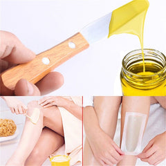 Stainless Steel Waxing Stick Spatulas & Wax Holder for Hair Removal - Home Use Epilator Applicator