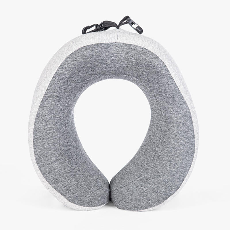 Adjustable U-Shaped Memory Foam Travel Neck Pillow for Office and Nap - 50D Support