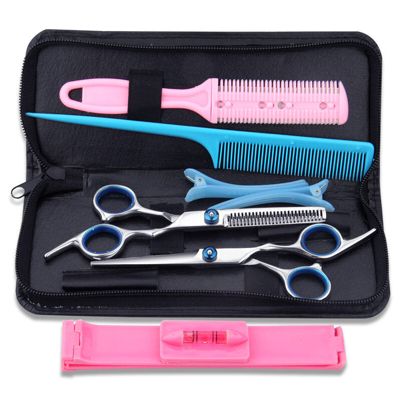 Professional Hair Cutting & Thinning Scissors Set - Sharp Blades, Fast Cutting, Easy to Use, Includes Comb & Hairclip