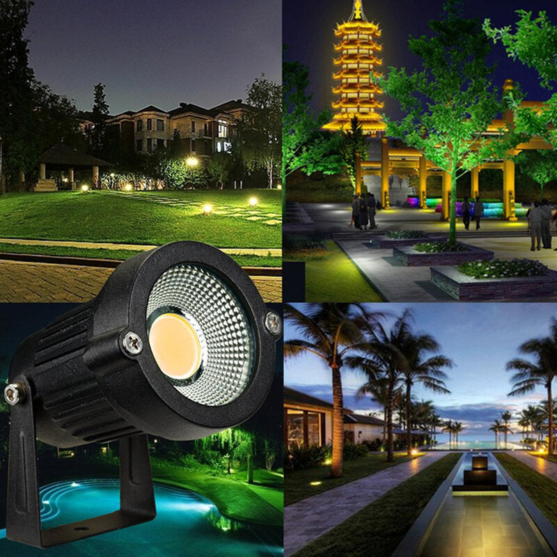 10W LED COB Rasenlicht - Wasserdichte Gartenstrahler für den Außenbereich, Yard Spike Landschaftslampe AC85-265V