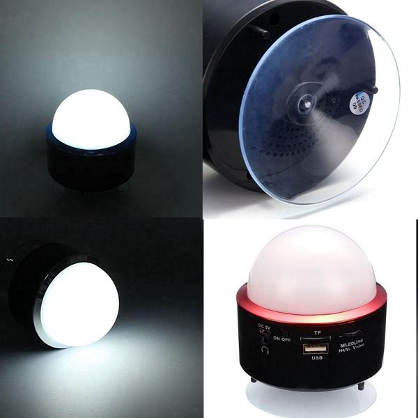 Mini Portable Bluetooth Wireless Speaker & LED Night Light for iPhone, Tablet, MP3