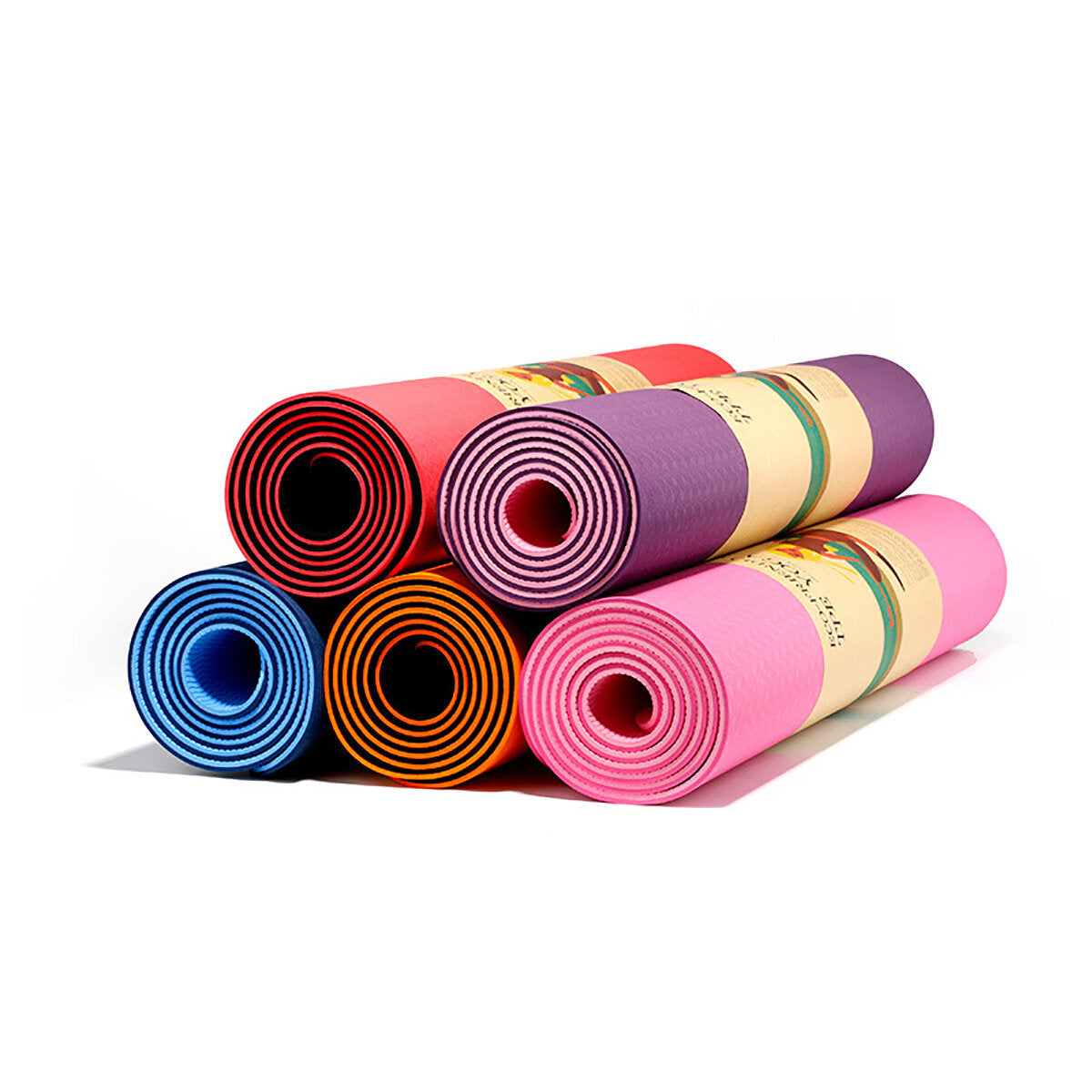 6MM Thick Non-Slip Professional Yoga Mat with Carrying Bag for Home Pilates and Fitness Workouts