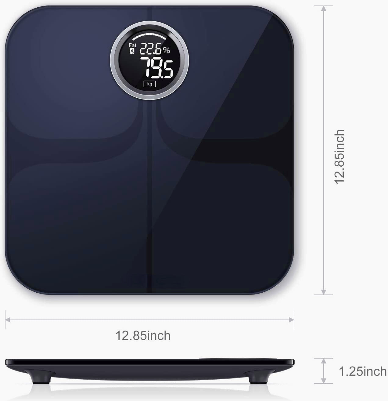 Premium Smart Scale: Body Fat & Composition Monitor with XL Display, Compatible with Apple Health & Google Fit