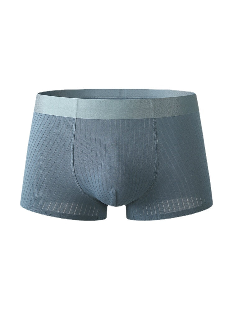 Nahtlose, atmungsaktive, antibakterielle U-konvexe Beutel-Boxershorts für Herren aus Baumwolle – einfarbig für zu Hause