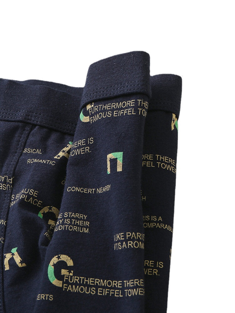 Multipack U-konvexe Boxershorts für Herren mit Buchstabendruck – bequeme Unterwäsche