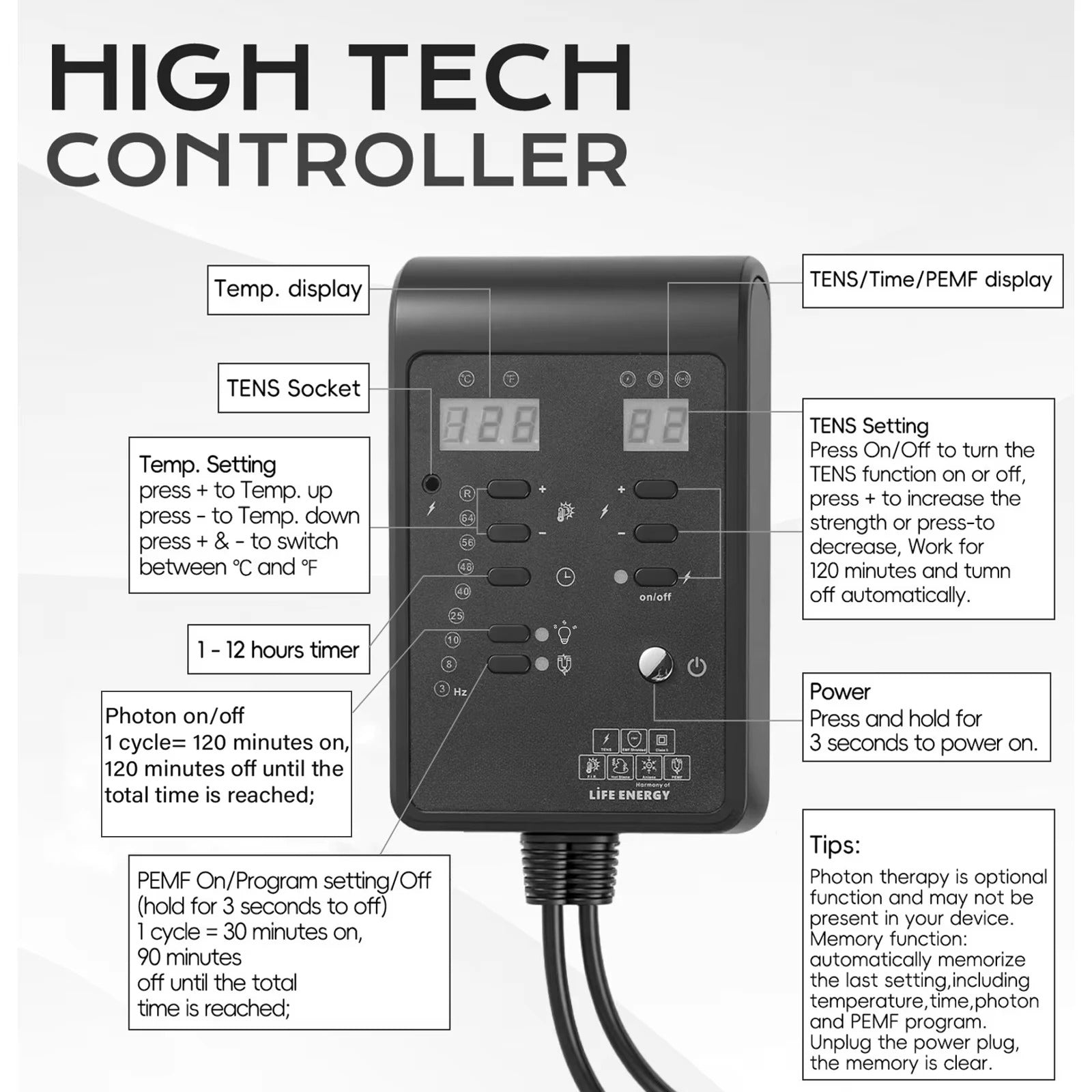 Premium PEMF & Amethyst Heat Mat | Infrared Therapy for Back Pain & Relaxation