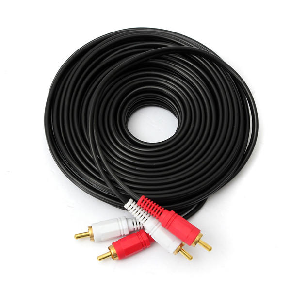 10M/33Ft Dual RCA to RCA AV Cable for HDTV, DVD, VCR, Stereo Audio Video