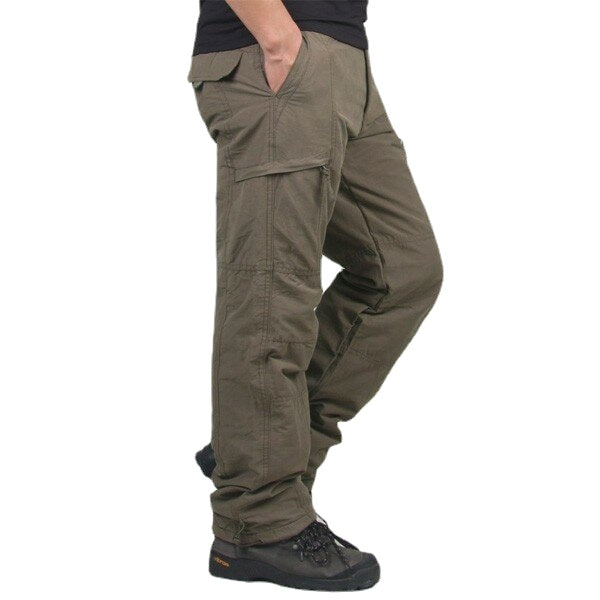 Men's Winter Tactical Cargo Pants - Thick, Warm, Outdoor Sports Trousers