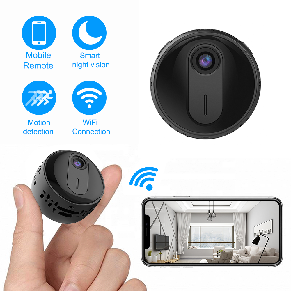 HD 1080P WiFi Mini Camera: Battery, Infrared Night Vision, Two-Way Voice, Motion Sensor Detection