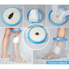 Waterproof Cast Bandage Protector for Bath/Shower - Reusable Cover for Adult Short Leg, Arm, Calf, Ankle