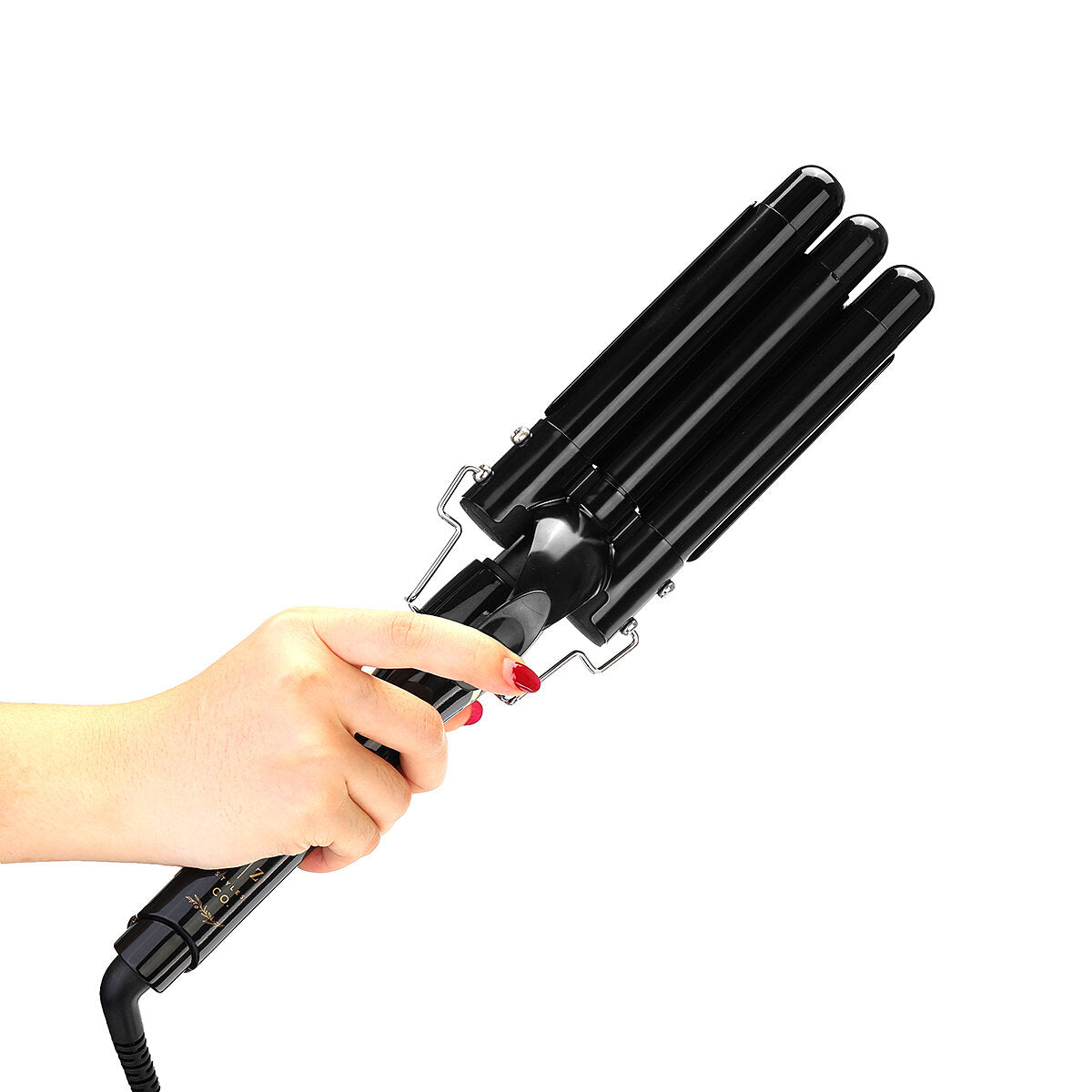 3 Barrel Ceramic Hair Curling Iron - Automatic Perm, Professional Hair Waver & Styler Wand