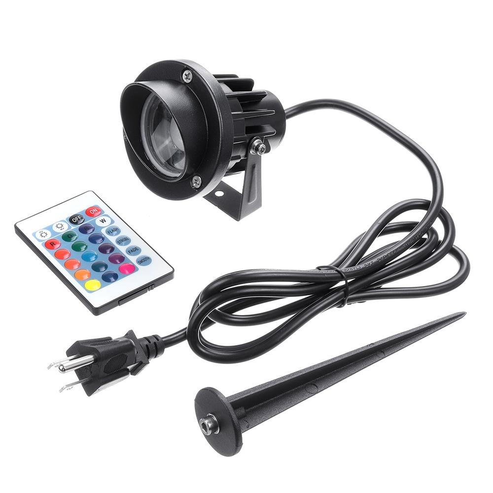 10W RGB LED Flood Light - Waterproof Outdoor Garden Path Lawn Lamp for Christmas Decorations, AC85-265V