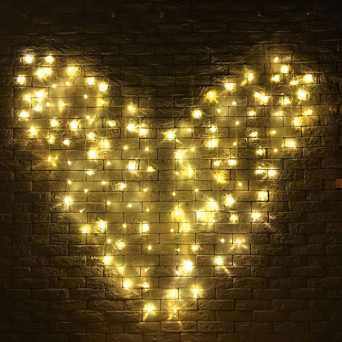 128 LED Heart-Shaped Fairy String Curtain Lights for Valentine's Day, Wedding, and Christmas Decor