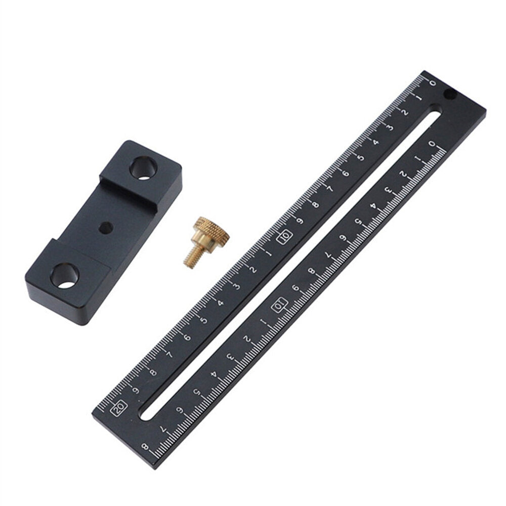 Aluminum Alloy T-Ruler for Woodworking - 180/280mm Metric Marking Tool